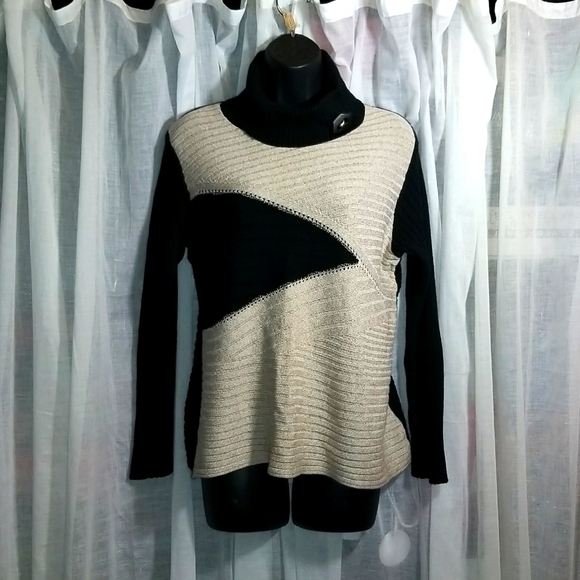 Sz L Assymetrical Cotton Sweater - Picture 2 of 7